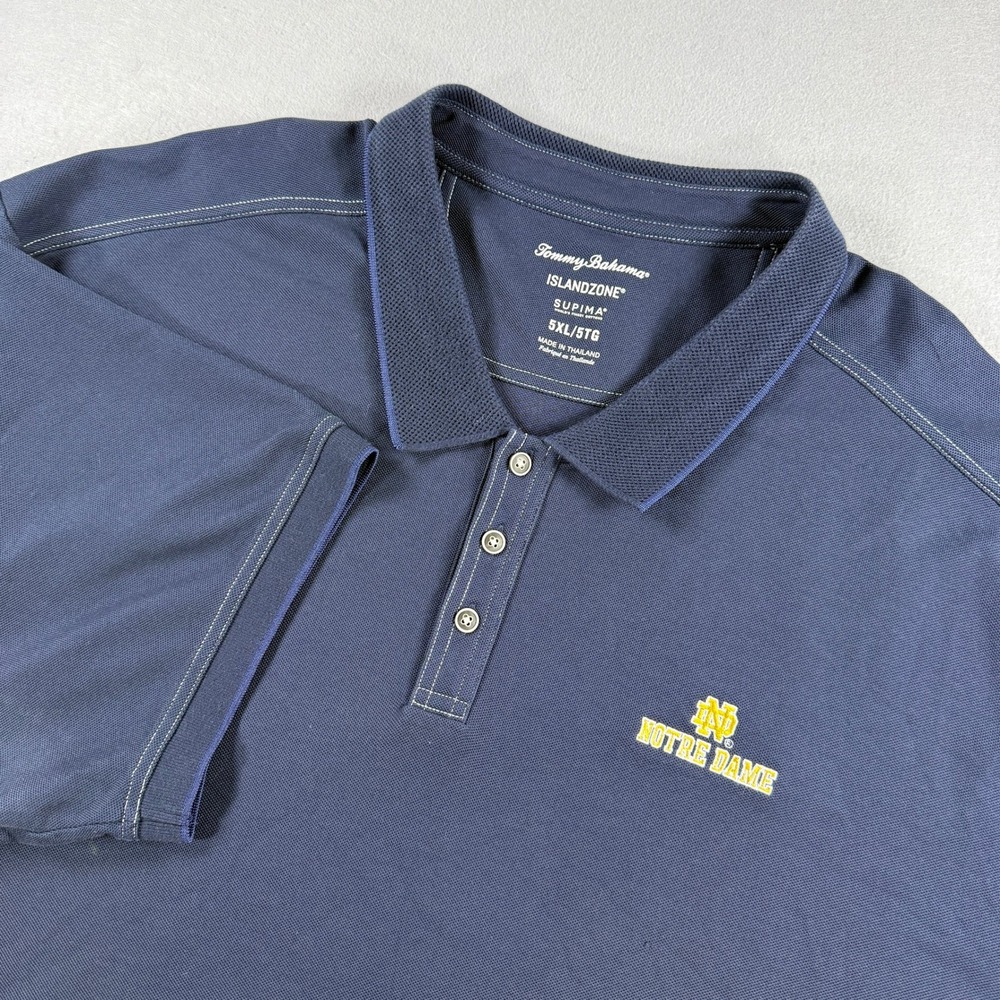 Tommy Bahama Polo Shirt Mens 5XL Navy Notre Dame IslandZone Navy Irish NCAA